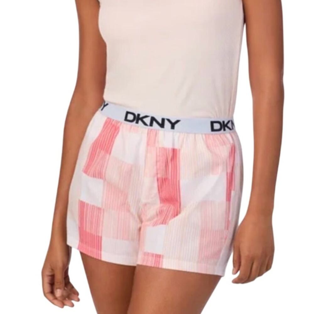 DKNY Pink Striped Casual Shorts Size M Women’s Loungewear